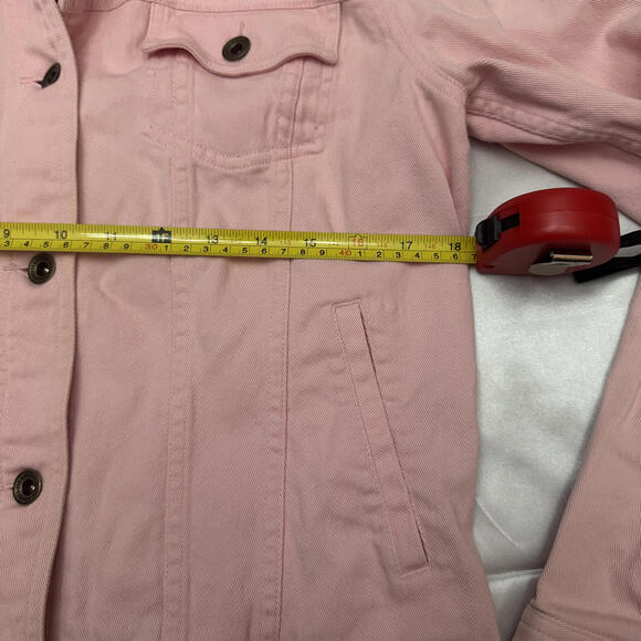 Ralph Lauren Lauren Jeans Co Pink Denim Jacket Womens Medium Classic - Picture 7 of 8